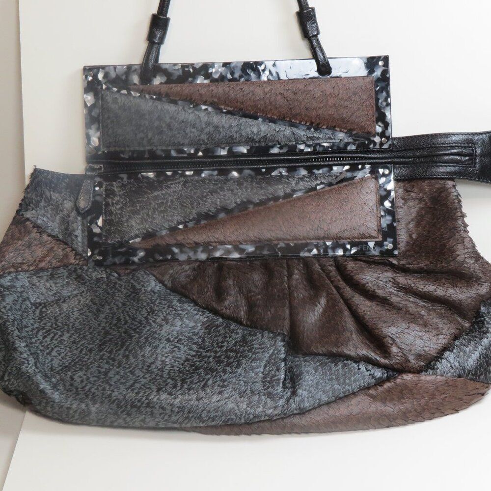 FENDI NAPPA Soft Leather Bag Rare Piece
